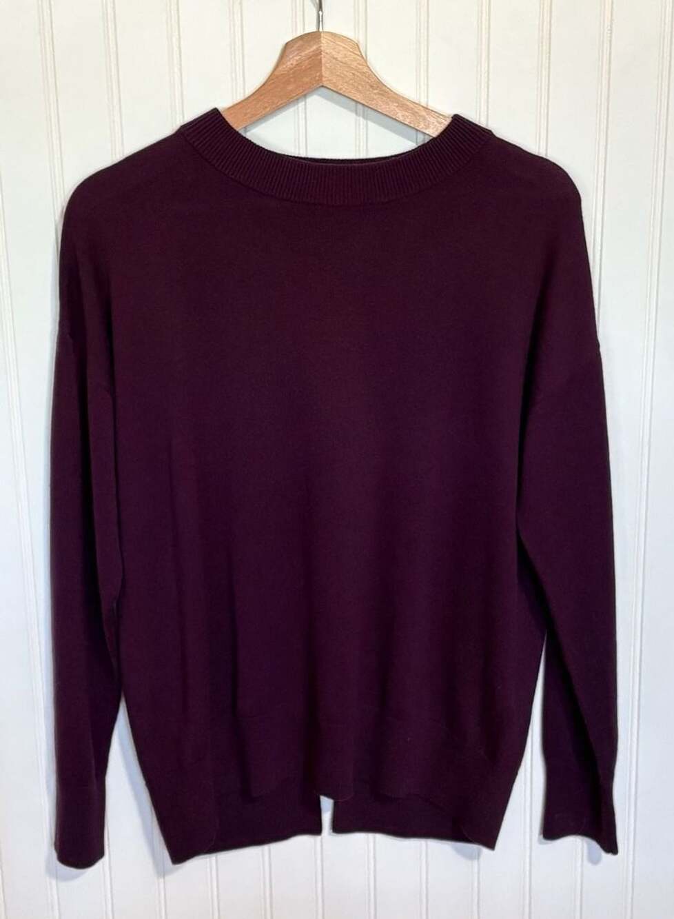 Donna Karan New York Crew Neck Sweater Size XS Purple